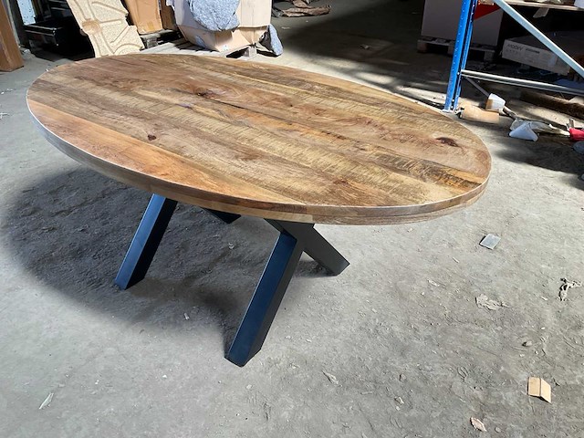 Mahom 180x100 xpoot mangohout eetkamertafel - afbeelding 2 van  4