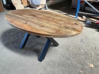 Mahom 180x100 xpoot mangohout eetkamertafel - afbeelding 2 van  4