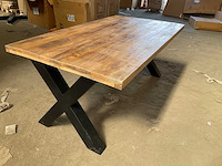 Mahom 180x100 xpoot mangohout eetkamertafel - afbeelding 8 van  9