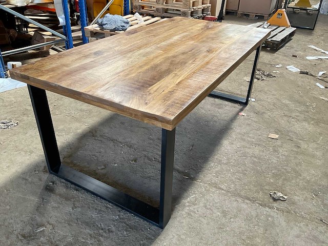 Mahom 200x100 upoot mangohout eetkamertafel - afbeelding 4 van  8