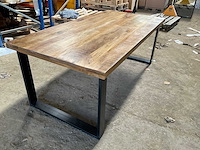 Mahom 200x100 upoot mangohout eetkamertafel - afbeelding 4 van  8
