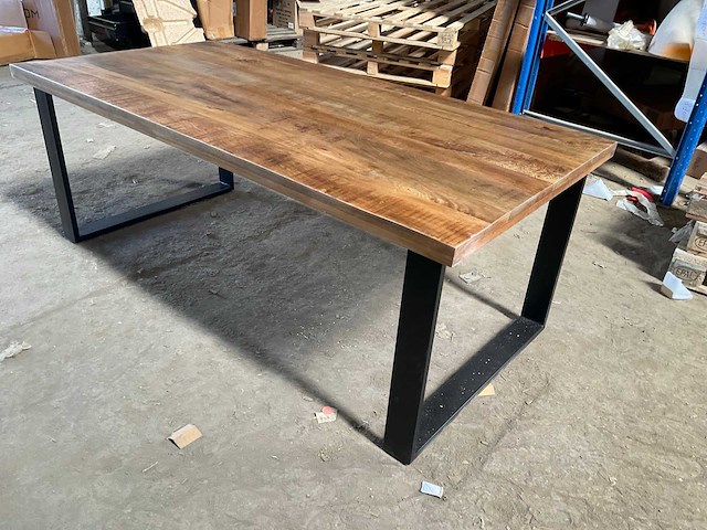 Mahom 200x100 upoot mangohout eetkamertafel - afbeelding 7 van  8
