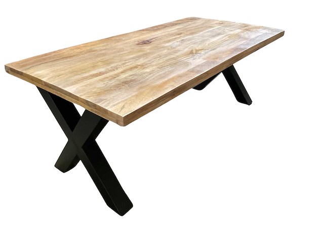Mahom 200x100 xpoot mangohout eetkamertafel - afbeelding 1 van  11