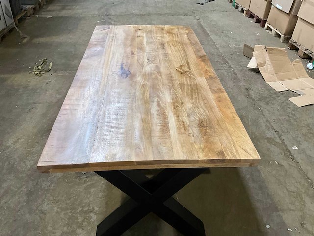 Mahom 200x100 xpoot mangohout eetkamertafel - afbeelding 8 van  11