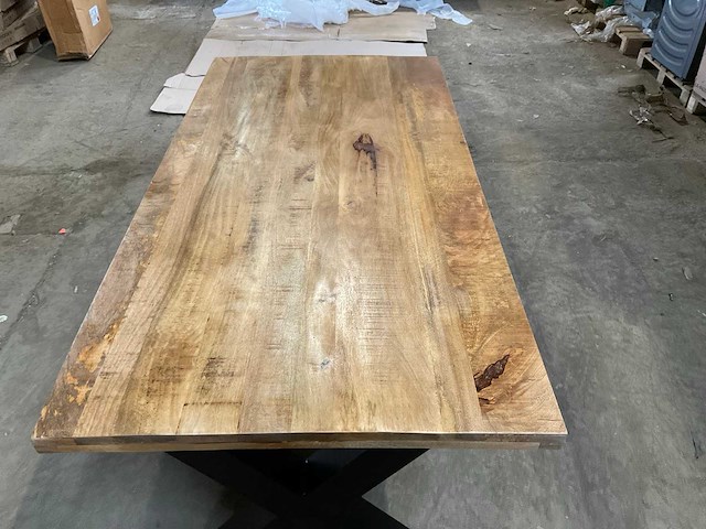 Mahom 200x100 xpoot mangohout eetkamertafel - afbeelding 1 van  4