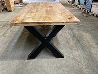 Mahom 200x100 xpoot mangohout eetkamertafel - afbeelding 3 van  4