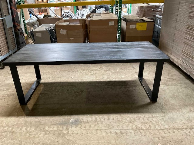 Mahom 240x100 upoot mangohout eetkamertafel - afbeelding 8 van  11