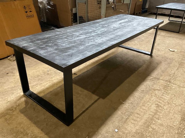 Mahom 280x100 upoot mangohout eetkamertafel - afbeelding 9 van  14