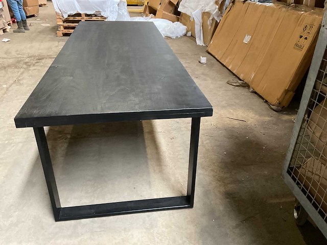Mahom 280x100 upoot mangohout eetkamertafel - afbeelding 11 van  14