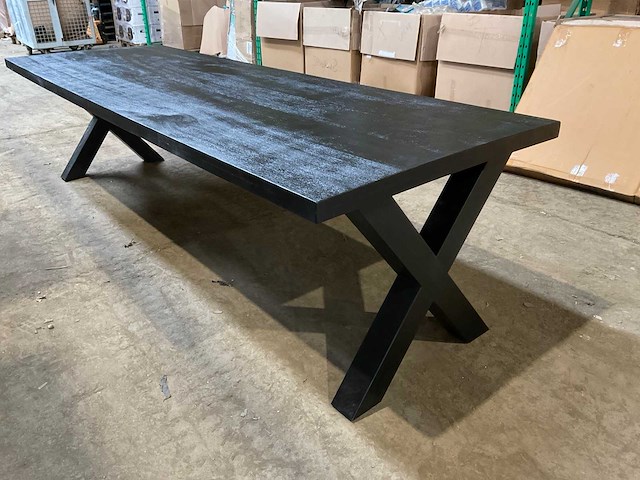 Mahom 300x100 xpoot mangohout eetkamertafel - afbeelding 2 van  9