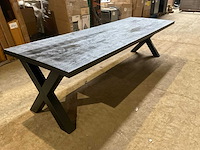 Mahom 300x100 xpoot mangohout eetkamertafel - afbeelding 4 van  7