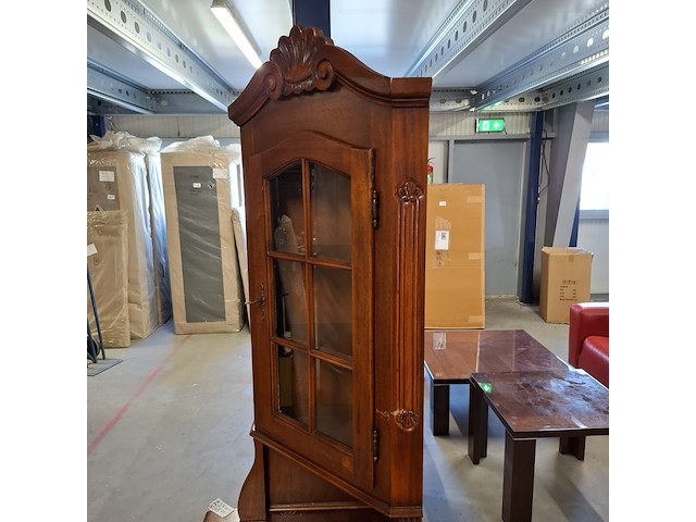 Mahoniehouten hoekkast - afbeelding 2 van  5