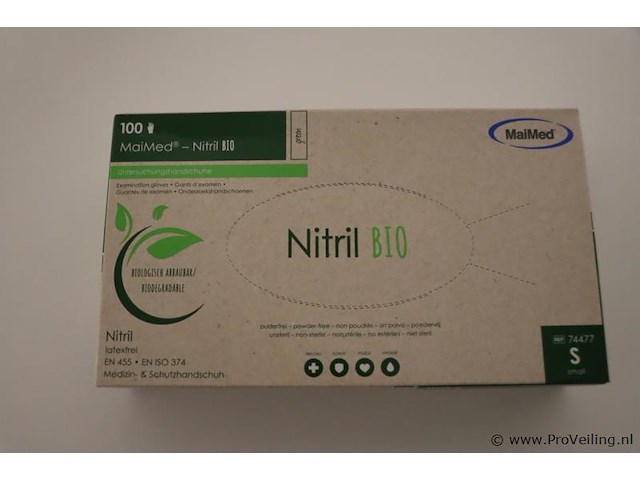 Maimed nitril b10 onderzoekshandschoenen 74477 - maat s - afbeelding 3 van  6
