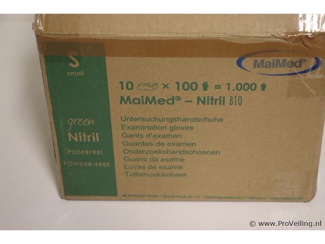 Maimed nitril bio onderzoekshandschoenen 74477 - maat s - afbeelding 2 van  6