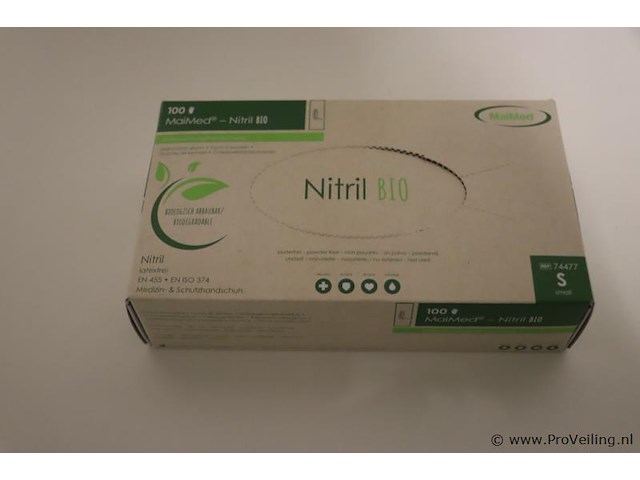 Maimed nitril bio onderzoekshandschoenen 74477 - maat s - afbeelding 3 van  6
