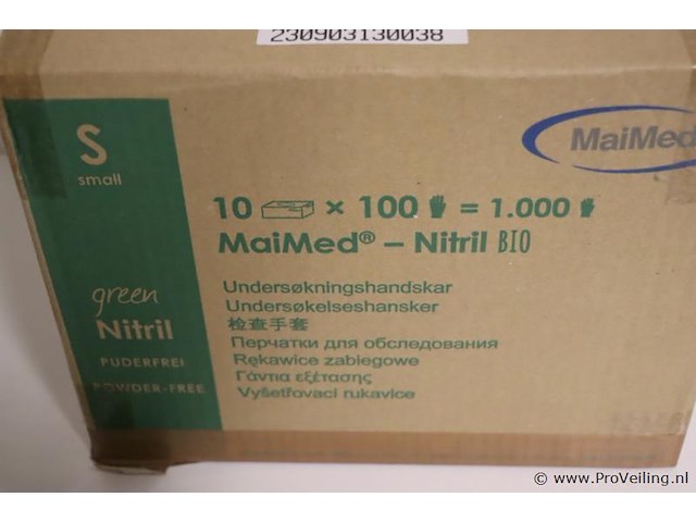 Maimed nitril bio onderzoekshandschoenen 74477 - maat s - afbeelding 2 van  5