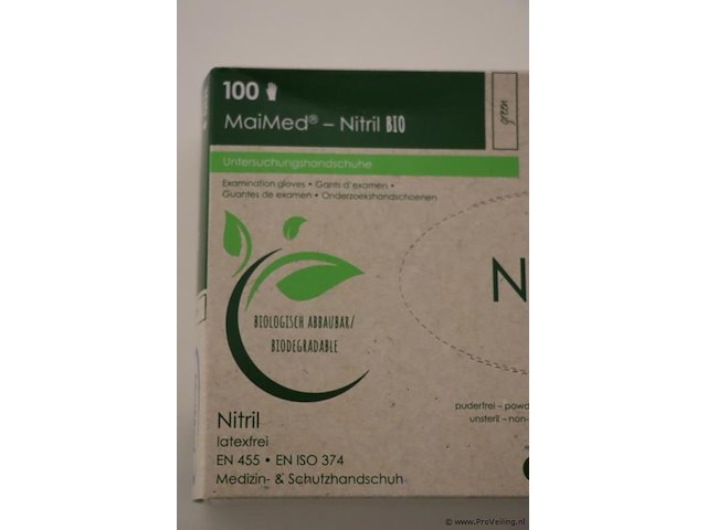 Maimed nitril bio onderzoekshandschoenen 74477 - maat s - afbeelding 3 van  5