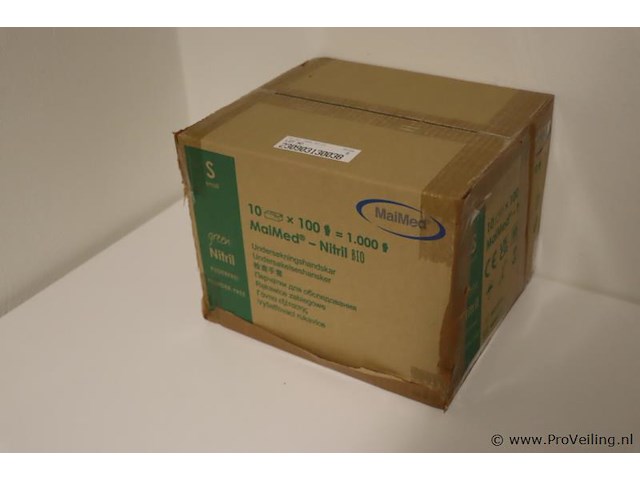 Maimed onderzoekshandschoen nitril bio 74477 - maat s - afbeelding 1 van  5