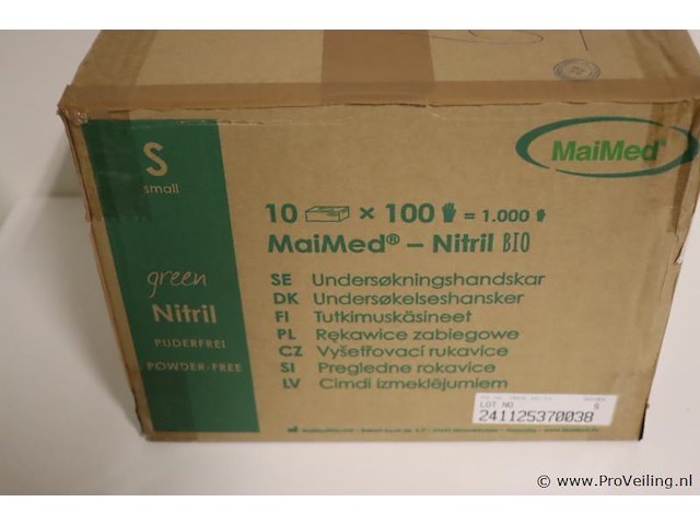Maimed onderzoekshandschoenen nitril bio 74477 - maat s - afbeelding 2 van  6