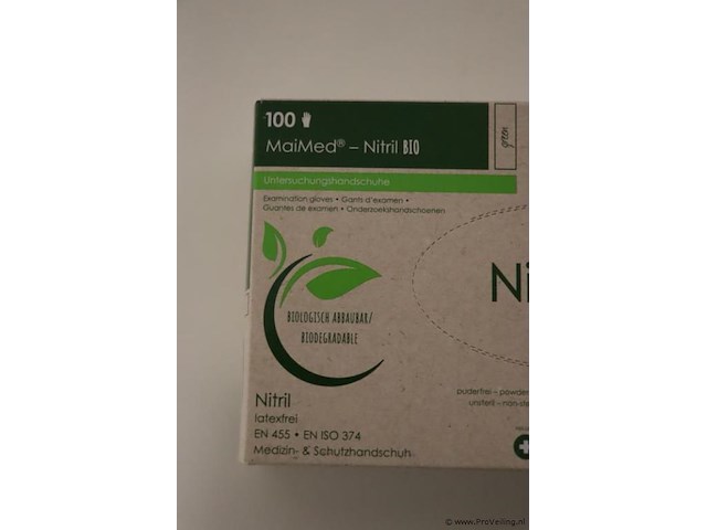 Maimed onderzoekshandschoenen nitril bio 74477 - maat s - afbeelding 4 van  6