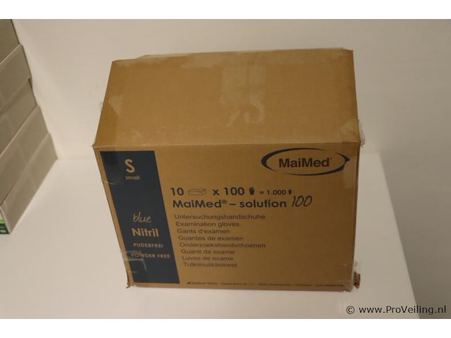 Maimed onderzoekshandschoenen nitril solution 100 -maat s - afbeelding 1 van  6