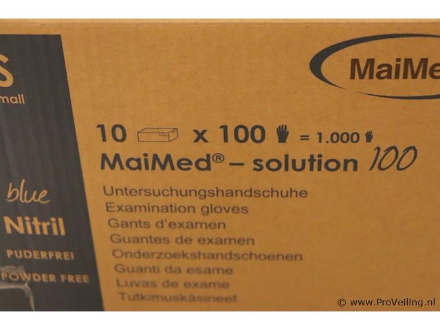 Maimed onderzoekshandschoenen nitril solution 100 -maat s - afbeelding 2 van  6
