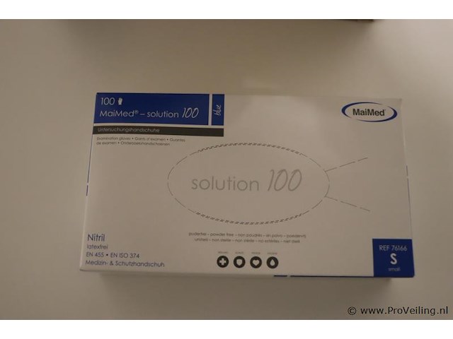 Maimed onderzoekshandschoenen nitril solution 100 -maat s - afbeelding 3 van  6