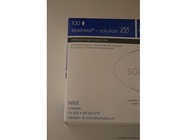 Maimed onderzoekshandschoenen nitril solution 100 -maat s - afbeelding 4 van  6