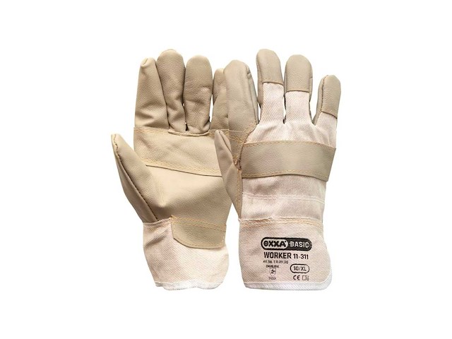 Majestic worker 11.311 werkhandschoen deels leer (40x) - afbeelding 1 van  4