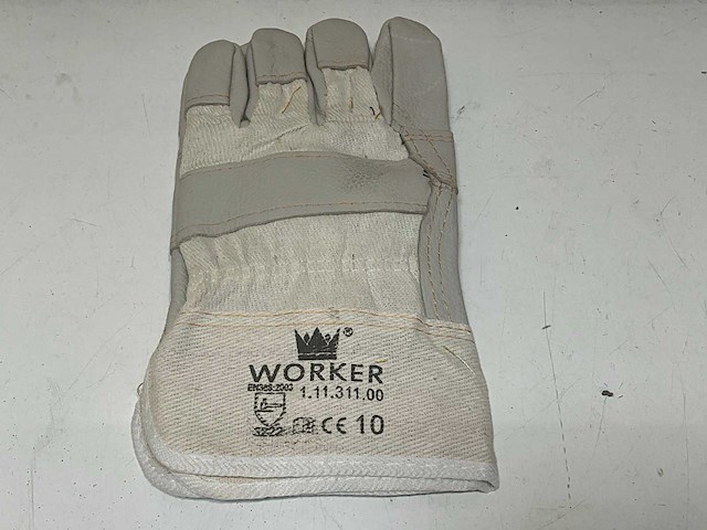 Majestic worker 11.311 werkhandschoen deels leer (40x) - afbeelding 2 van  4