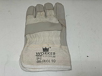 Majestic worker 11.311 werkhandschoen deels leer (40x) - afbeelding 2 van  4
