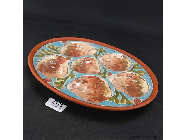 Majolica oesterschaal - afbeelding 1 van  5
