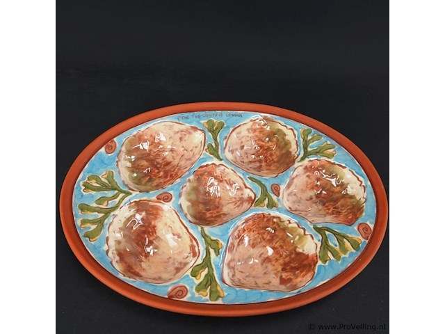 Majolica oesterschaal - afbeelding 2 van  5