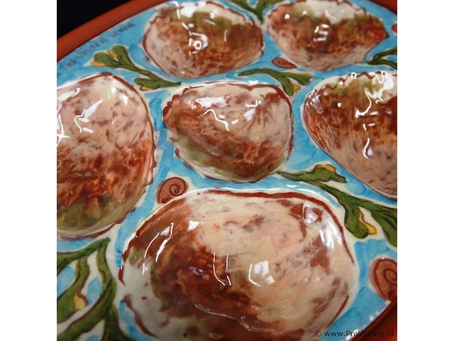 Majolica oesterschaal - afbeelding 3 van  5