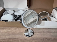 Make-up-/scheerspiegel met led-ring (25x) - afbeelding 1 van  6