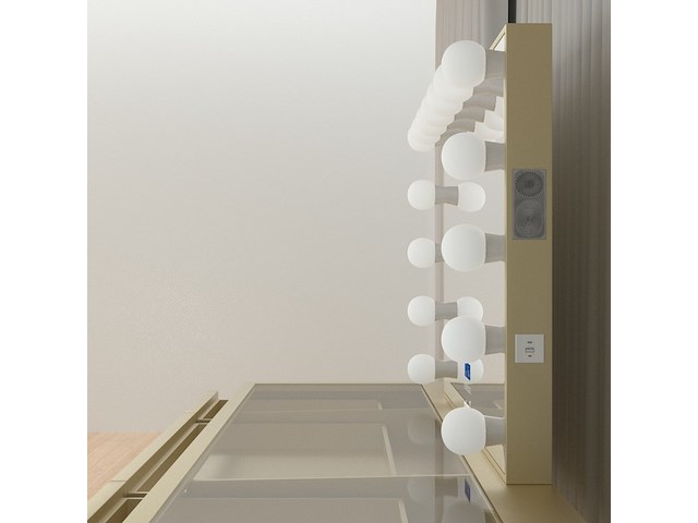 Make-up tafel vonato, goldenaura, hoogglans goud - afbeelding 4 van  12