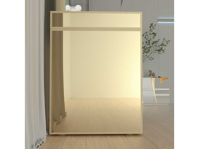 Make up tafel vonato, kaptafel met spiegel en kruk, hoogglans goud - afbeelding 6 van  12