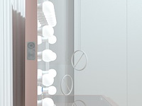 Make up tafel vonato, kaptafel met spiegel en kruk, roze - afbeelding 2 van  11