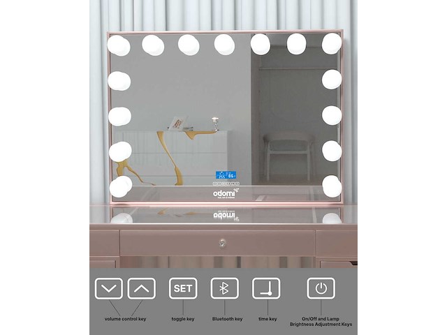 Make-up tafel vonato, rosabelle, roze - afbeelding 10 van  11