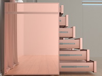 Make-up tafel vonato, roseaura, hoogglans roze - afbeelding 3 van  12