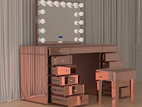 Make-up tafel vonato, roseaura, hoogglans roze - afbeelding 8 van  12