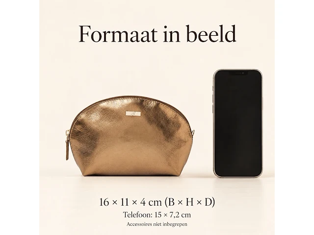 Make-uptasje dr amsterdam, gold - afbeelding 5 van  5