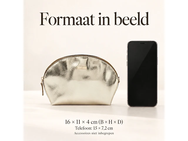 Make-uptasje dr amsterdam, light gold - afbeelding 5 van  5
