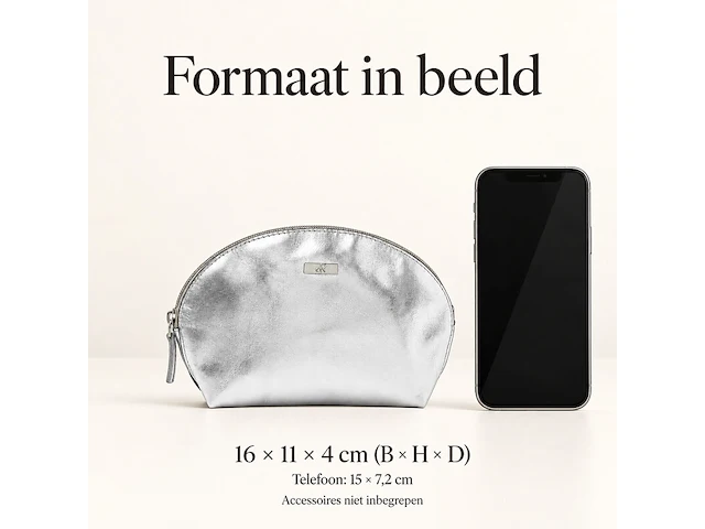 Make-uptasje dr amsterdam, silver - afbeelding 5 van  5