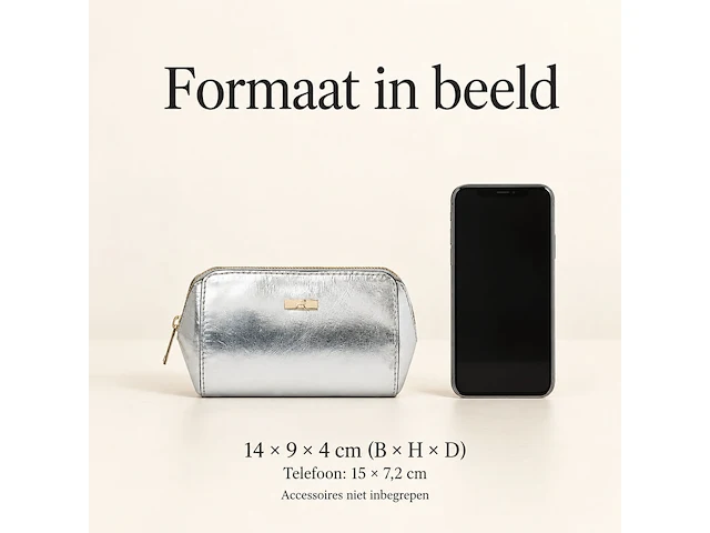 Make-uptasje dr amsterdam, silver - afbeelding 5 van  5