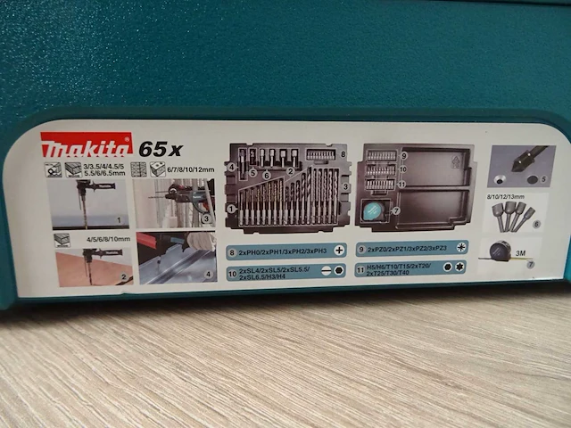 Makita - b-69478 - bit- en boorset (2x) - afbeelding 5 van  6