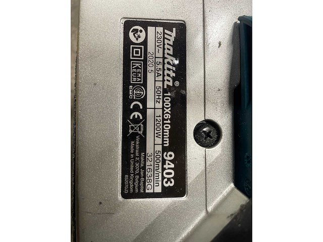 Makita - bandschuurmachine - afbeelding 3 van  4