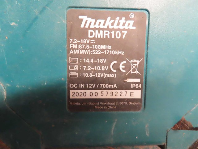 Makita - dmr107 - accu bouwradio - afbeelding 3 van  3