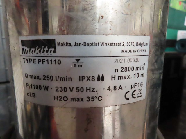 Makita - pf1110 - dompelpomp - afbeelding 2 van  2