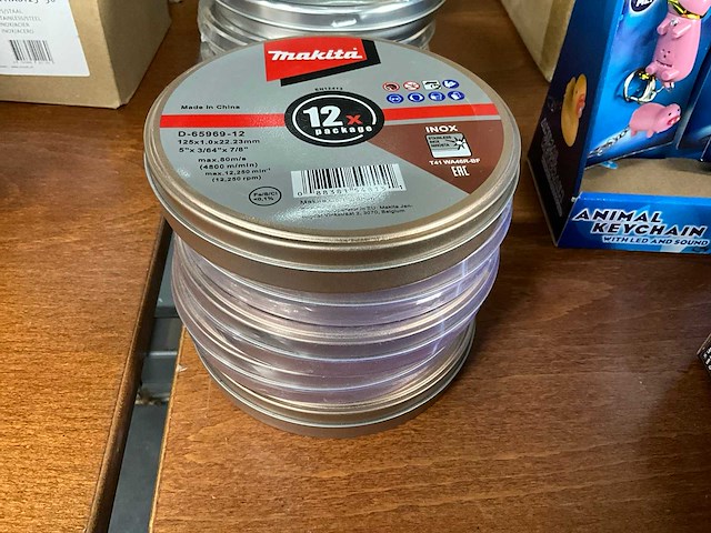 Makita 125x1,0x22mm partij rvs doorslijpschijven (60x) - afbeelding 1 van  4